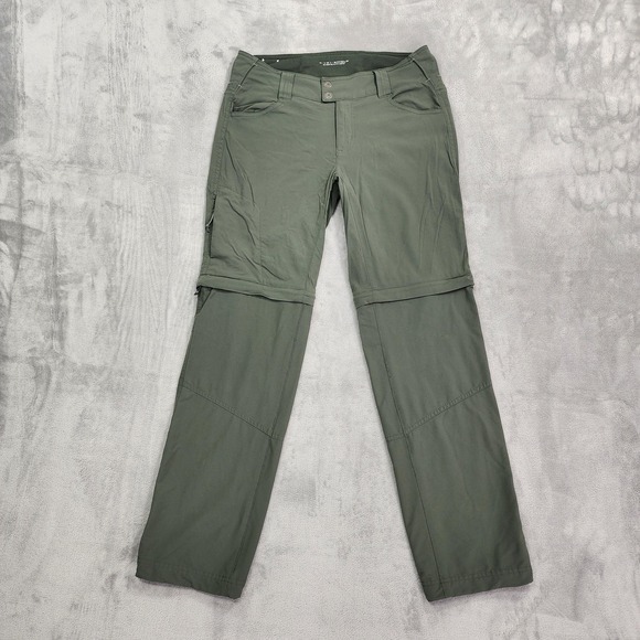 Columbia Pants - Columbia Pants Womens 6 SHORT Green Omni-Shield Convertible Cargo Hiking Stretch